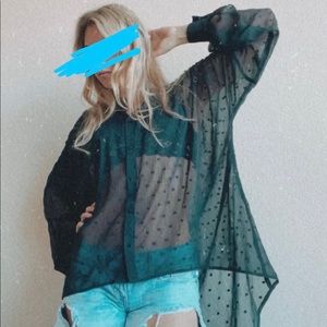 Express size XS sheer high low button up